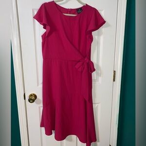 Adrianna Papell Fuchsia‎ Midi Dress